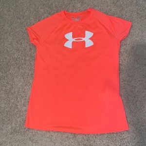 Orange Under Armour Athletic tee